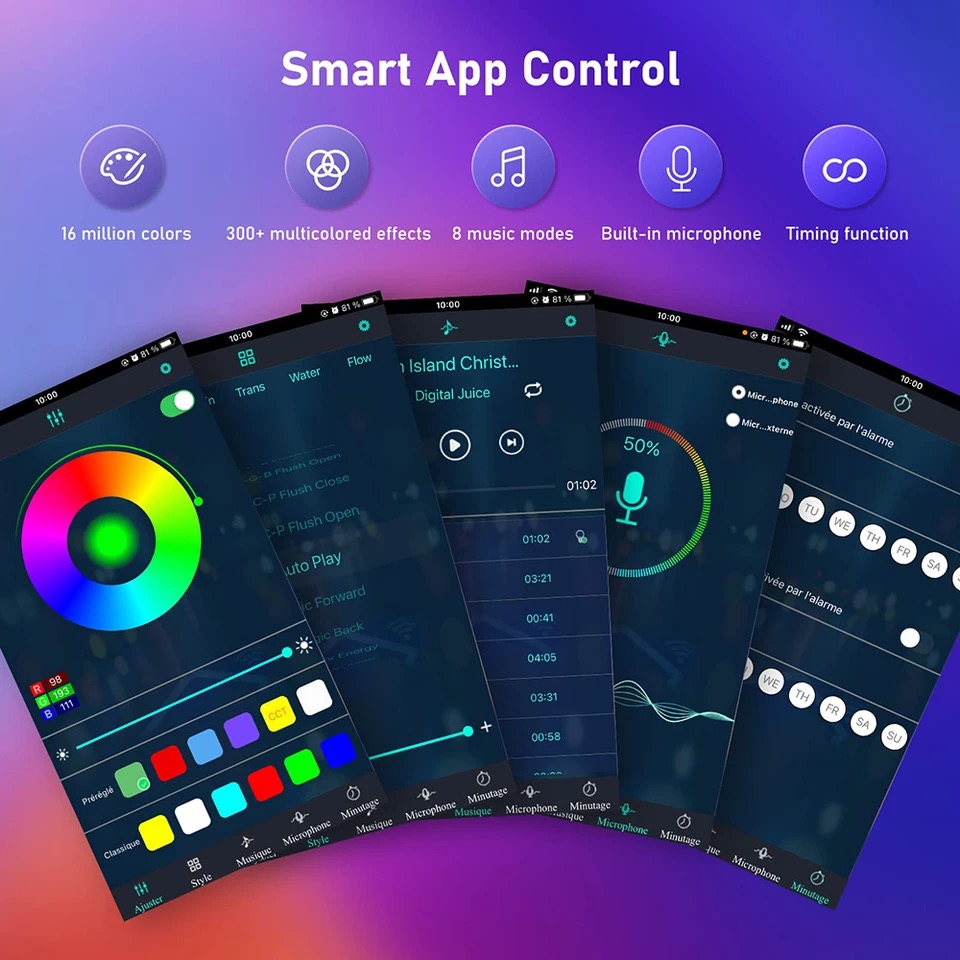 Напольная угловая лампа RGB торшер EL-2187 с пультом управления + приложение